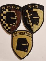 Panzer Abzeichen Badges 3x Panzer Schulen Klett