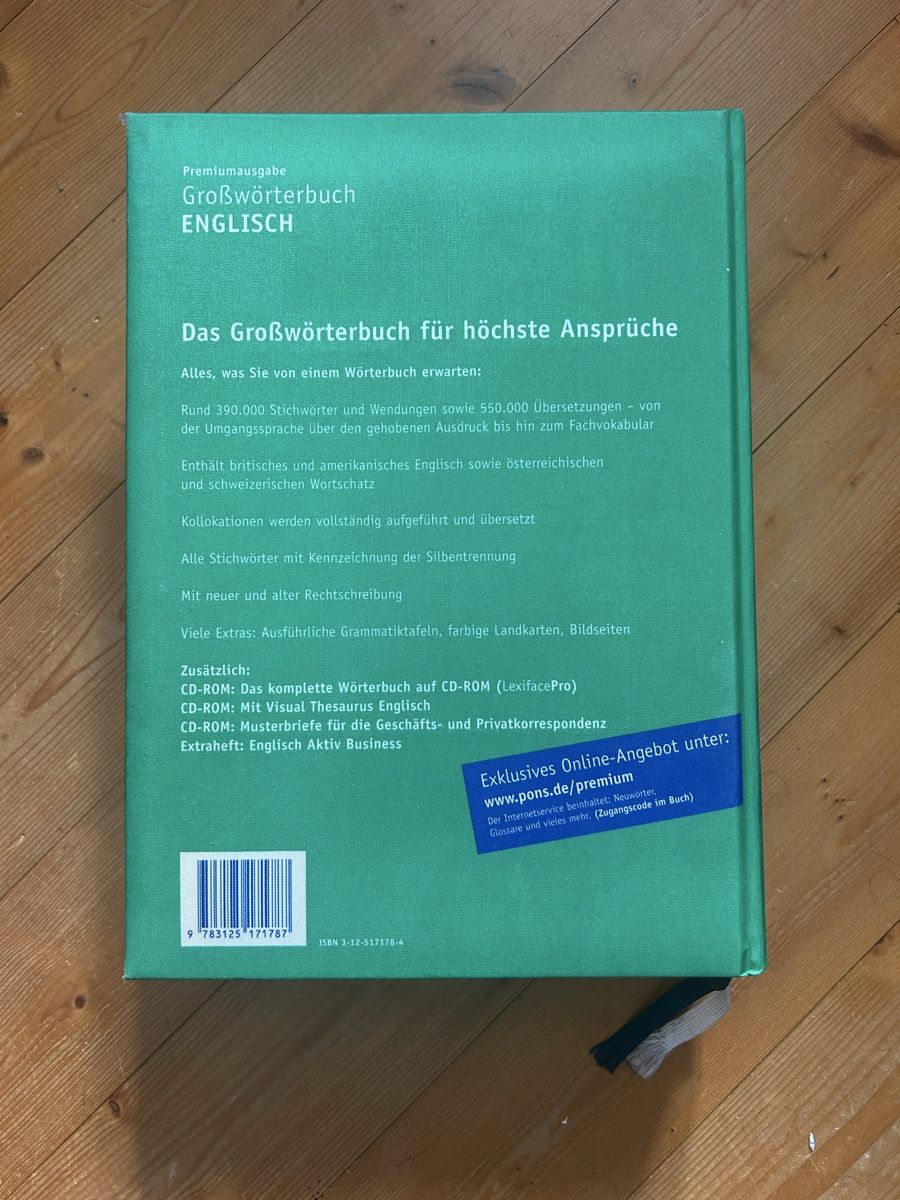 Libri: PONS Grosswörterbuch Englisch – Usato da Himmelried venduto da rasmus67 1