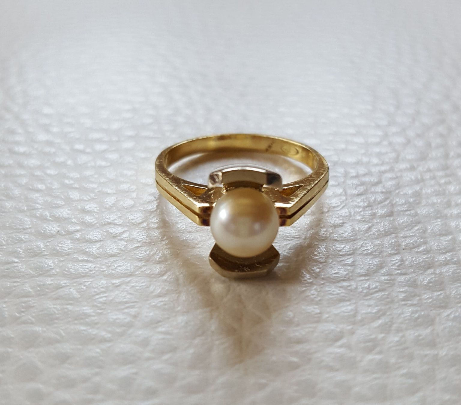 Anelli: Massiv Gold 750 Ring Mit Perle 18 Karat – Usato da Wald ZH venduto da Dasilver 5