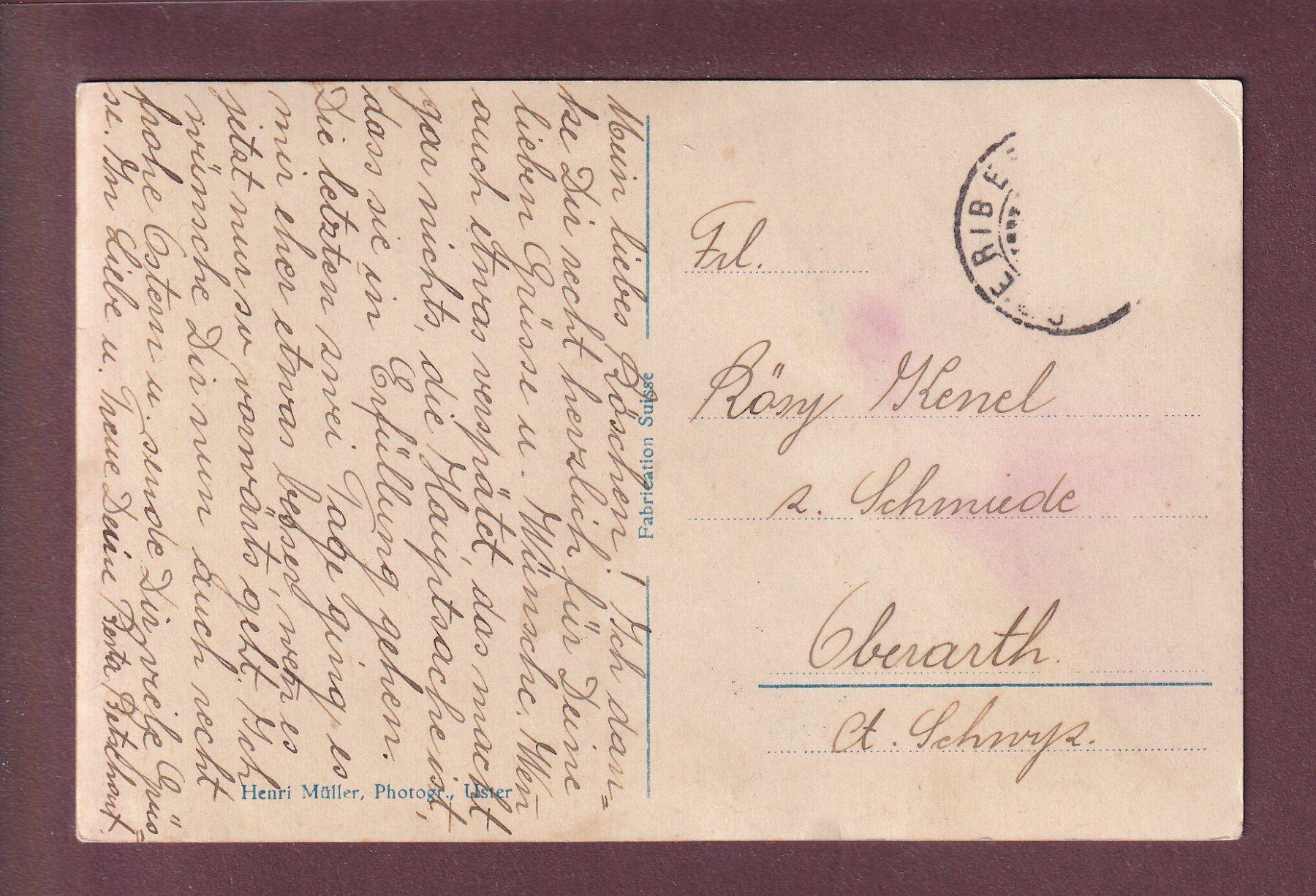 Cartoline postali: OBERIBERG - Kurhaus Holdener – Usato da Pully venduto da nicecards 1