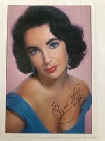 Elizabeth Taylor „Liz“ Autogramm Karte / Vintage