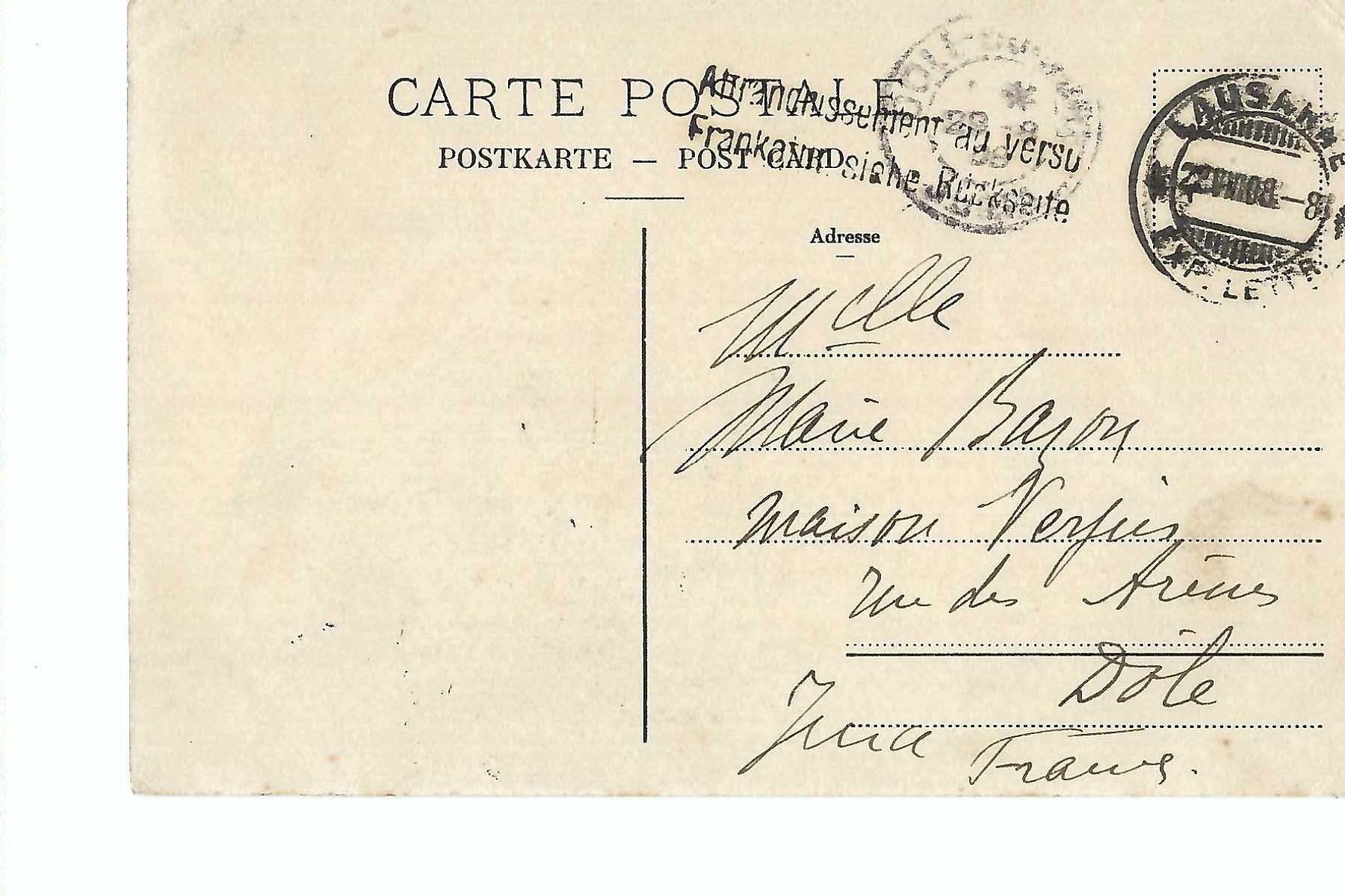 Cartoline postali: Lausanne - Le Château,, Schloss, 1908, frankiert – Usato da Thun venduto da 44wart 1