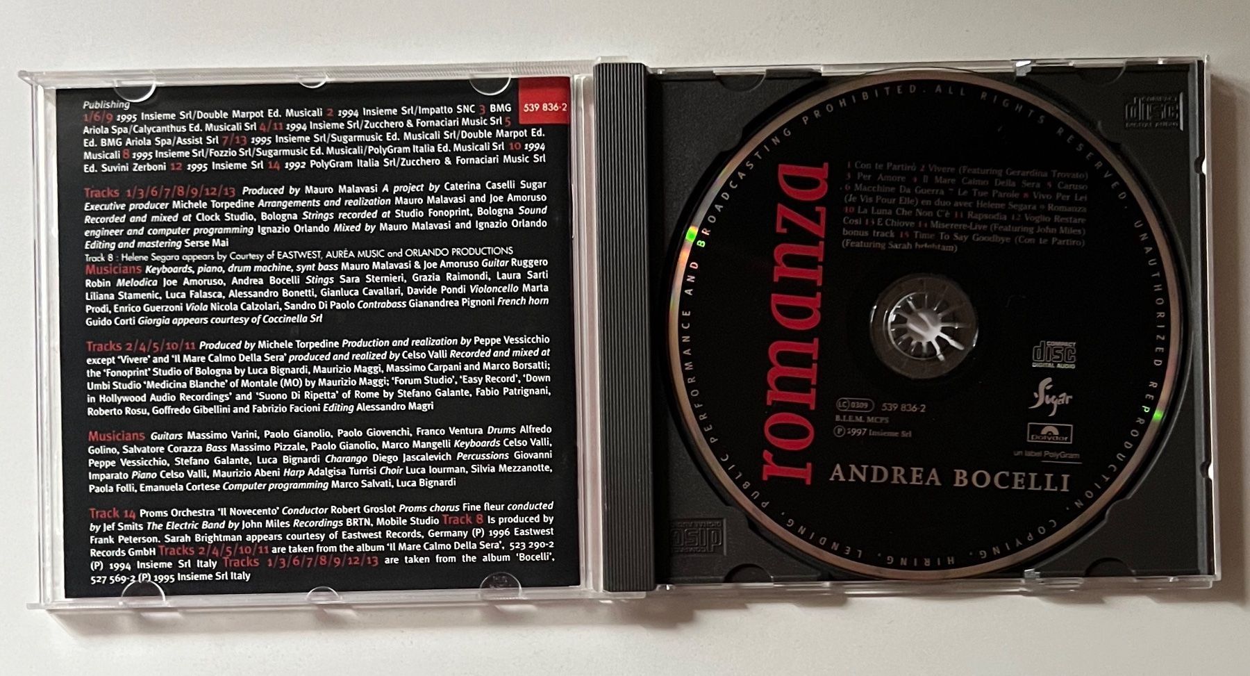 CD: Andrea Bocelli / Romanza – Usato da Näfels venduto da rottabi 2