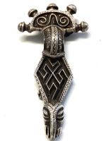 Vintage Fibelbrosche 835 Silber Punze Hersteller BAS, 60er