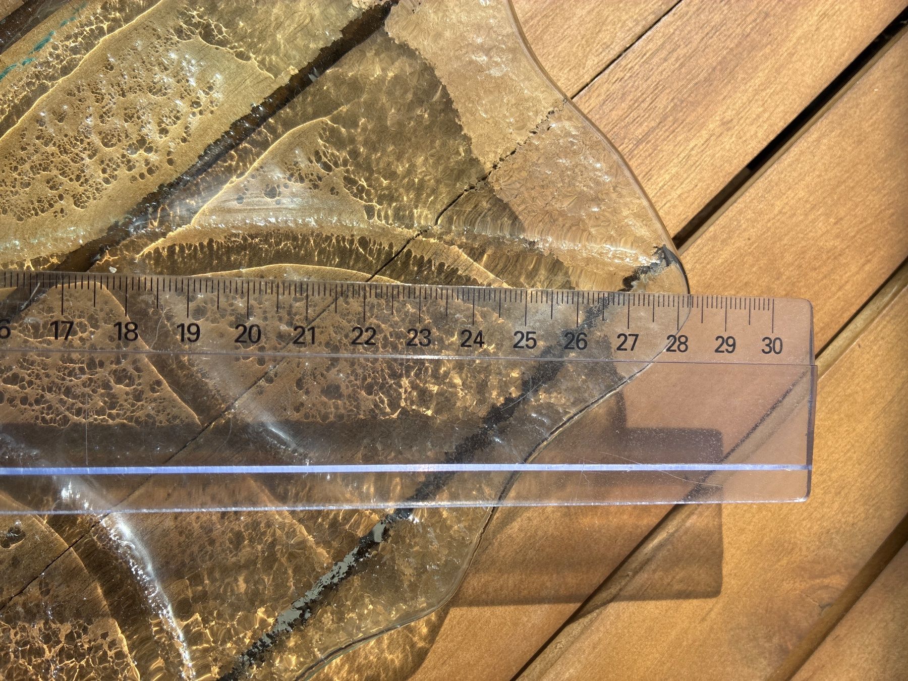 Ciotole: Glas-Schale Blattform, ca. 27cm, transparent – Usato da Guntershausen venduto da Gloominati 2