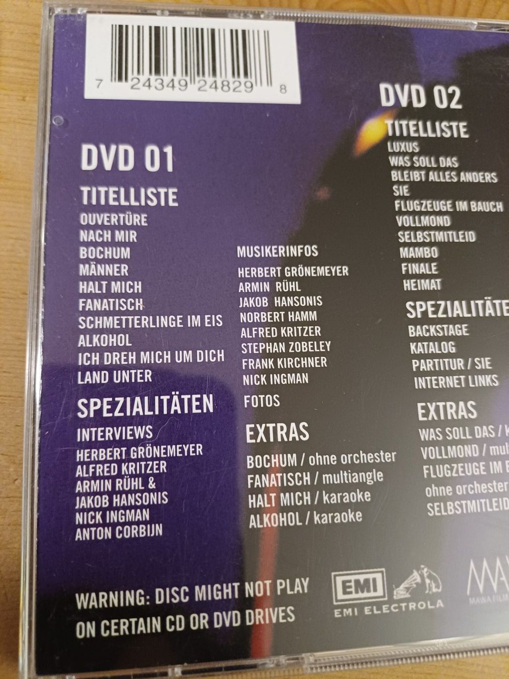 CDs: Herbert Grönemeyer - Stand der Dinge - Dual Disc, 2 CD – Gebraucht aus Jona von Rreto71 4