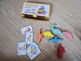 Jeu d'équilibre dinosaures bois avec cartes neuf