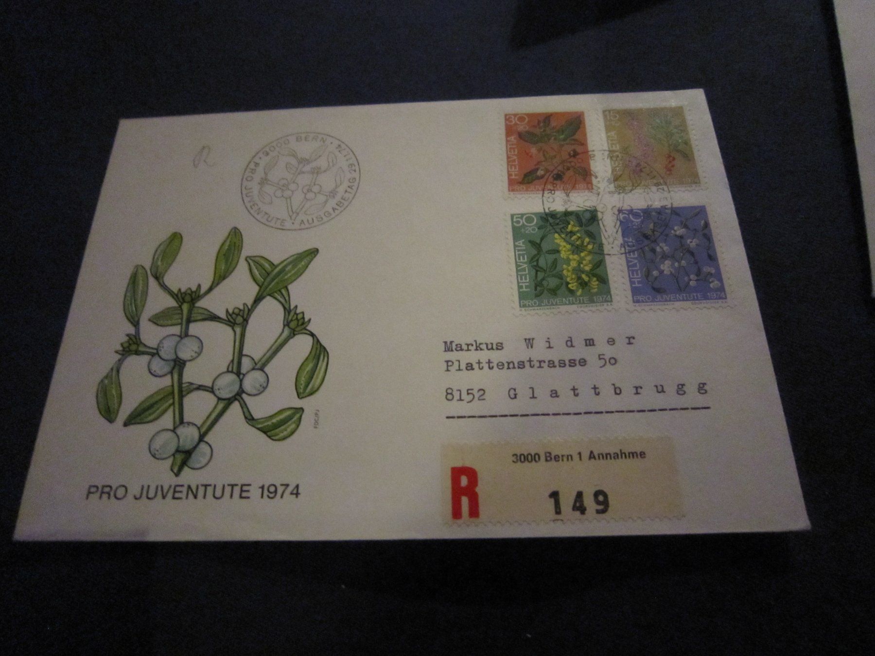 Alle Briefmarken: PJ 1974 FDC und weitere Briefe – Gebraucht aus Gordola von Polentaefung 2
