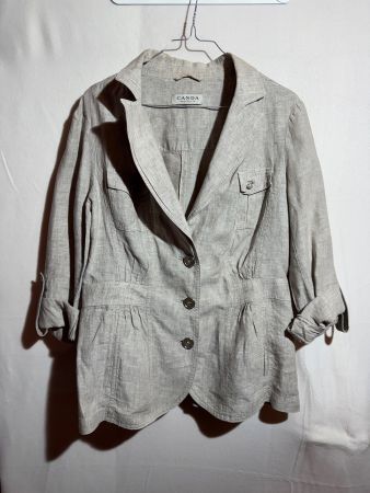 Schöne Leinen Jacke Blazer von C&A Gr. 42
