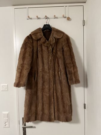 Brauner Echtpelzmantel Vintage für kalte Tage!