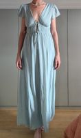 Fliessendes Maxi Kleid Sommerkleid hellblau/türkis Gr. 38, s