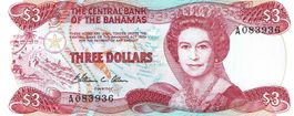Bahamas 3$ 21984 P-44 UNZ