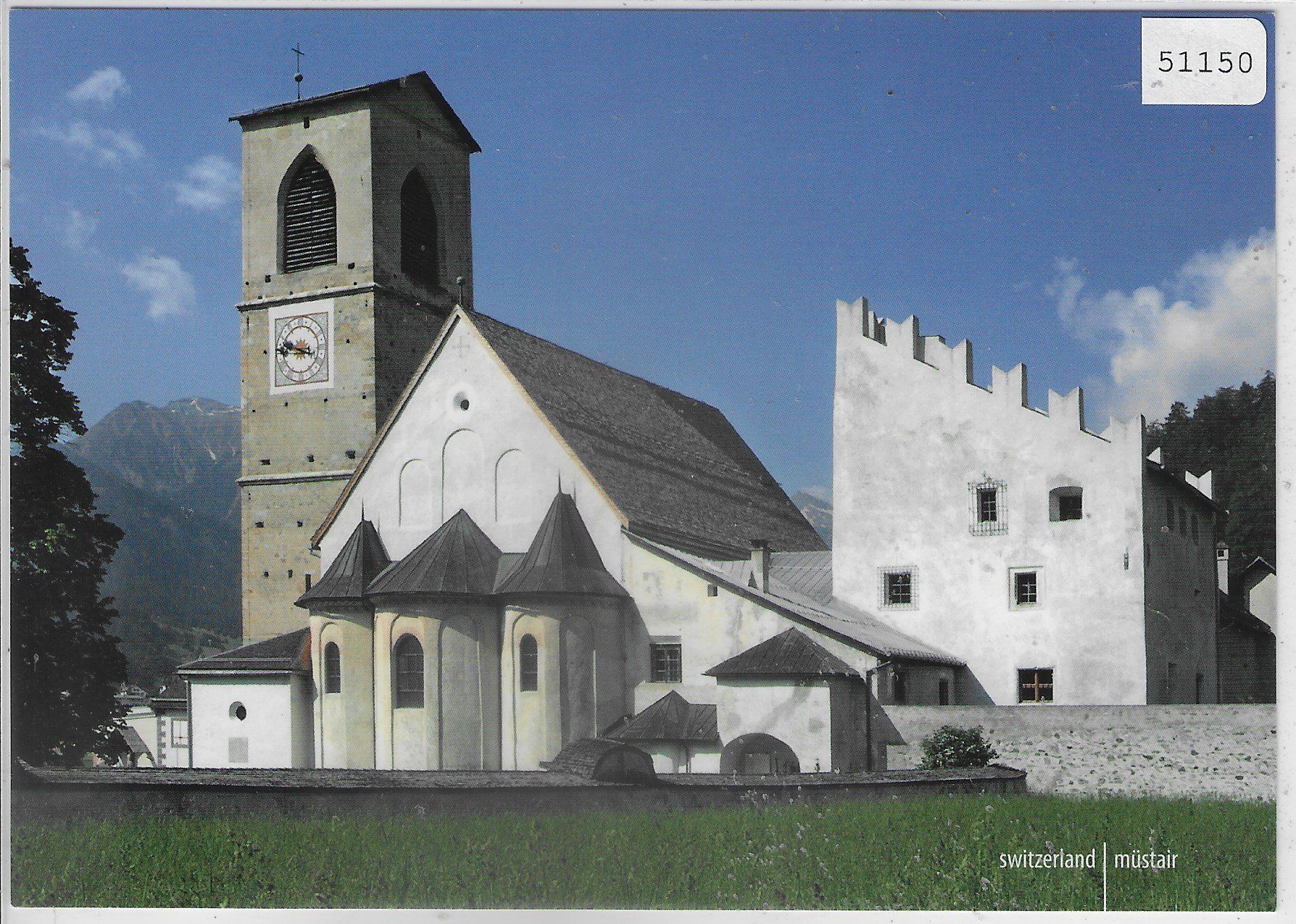 Ansichtskarten: Klosterkirche St. Johann - Müstair GR – Gebraucht aus Ettingen von Kartenplanet