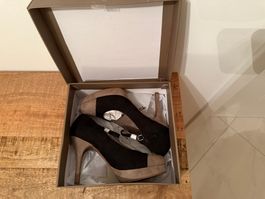 Tamaris Damenschuhe, schwarz/beige, Grösse 40, neu!