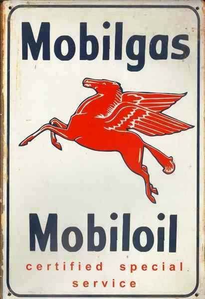 Schilder: Rusty Blechschild-MOBILGAS MOBILOIL – Neu und originalverpackt aus Rupperswil von big-one-sale