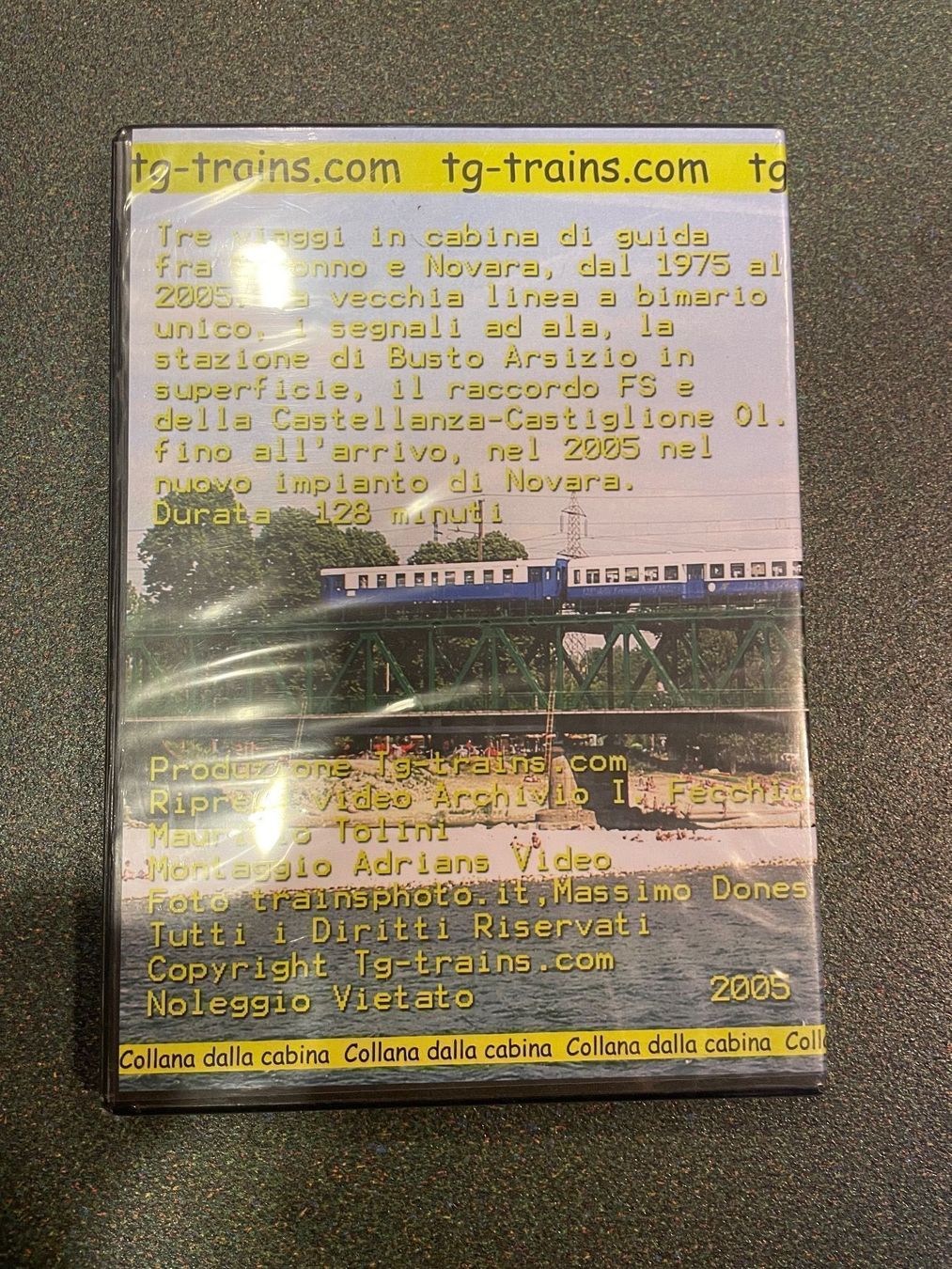 Tutti i DVDs: DVD Eisenbahn Saronno Novara TG trains – Nuovo e nell'imballaggio originale da Chiasso venduto da Carrara-Modellismo 2