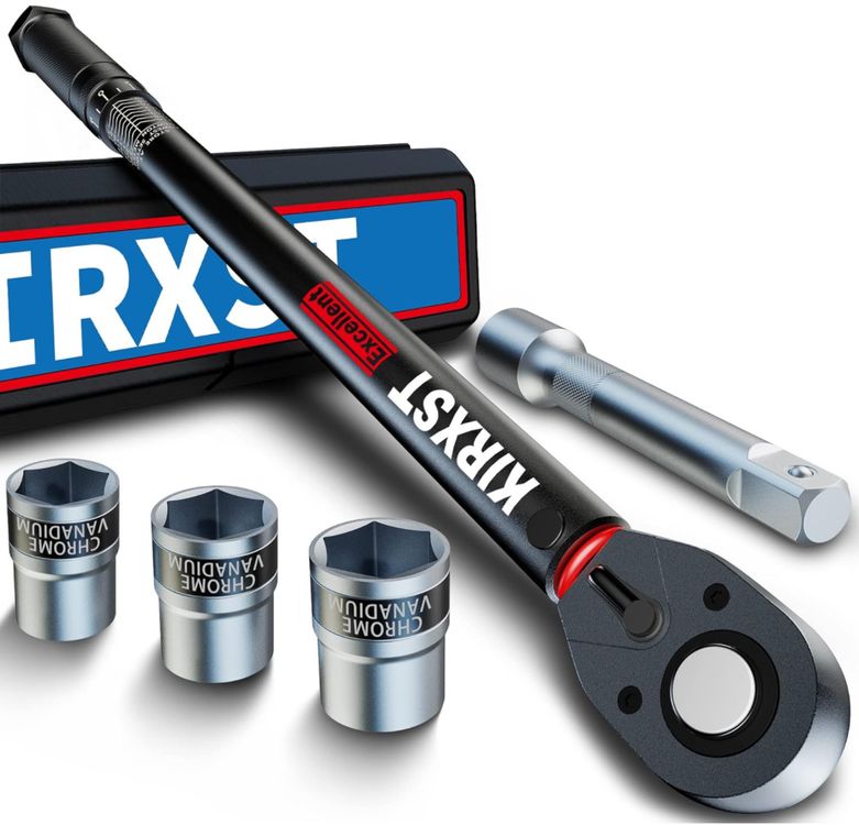 XLIT Drehmomentschlüssel 1/2 Zoll 20-200 Nm - Chrom-Vanadium Stahl Mit 72-Zahn Ratsche