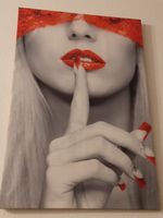 LED Bild Erotic Woman red lips XL