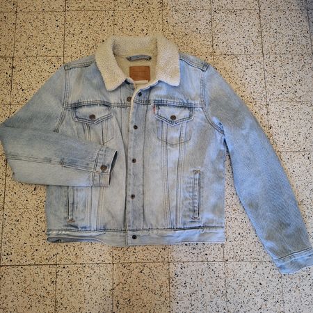 Veste en jean Levi's Sherpa Trucker délavée - Taille L