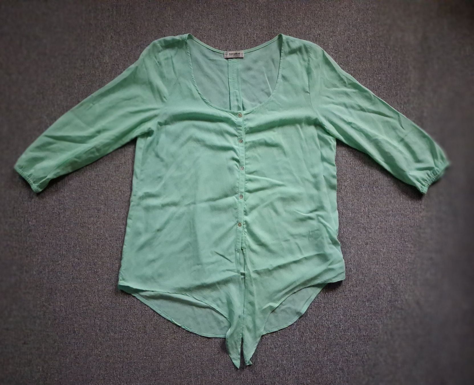 Pull&Bear Camicette: Pull&Bear Bluse mintgrün Grösse L, neuwertig – Nuovo (secondo la descrizione) da Wald ZH venduto da e8e 8