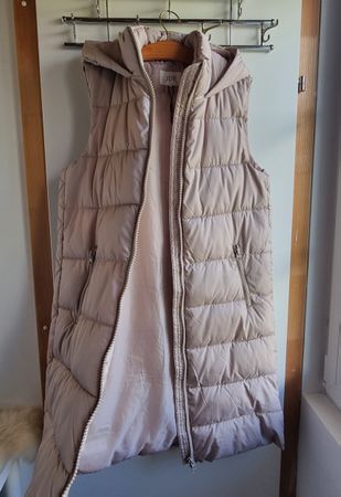 Wie neu: Lange Steppweste von JDY mit Kapuze, Gr. M/38