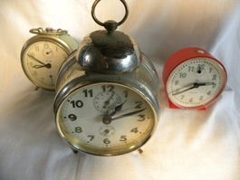 3 alte originelle Wecker für Sammler