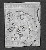 Strubel 1 Fr.grau Nr.27D Stempel St Gallen