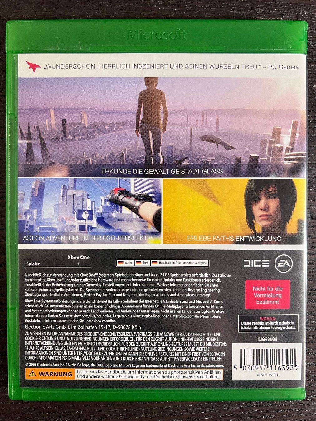 Microsoft Jeux: Mirror's Edge Catalyst – D'occasion à Zürich par GameFreunde 1