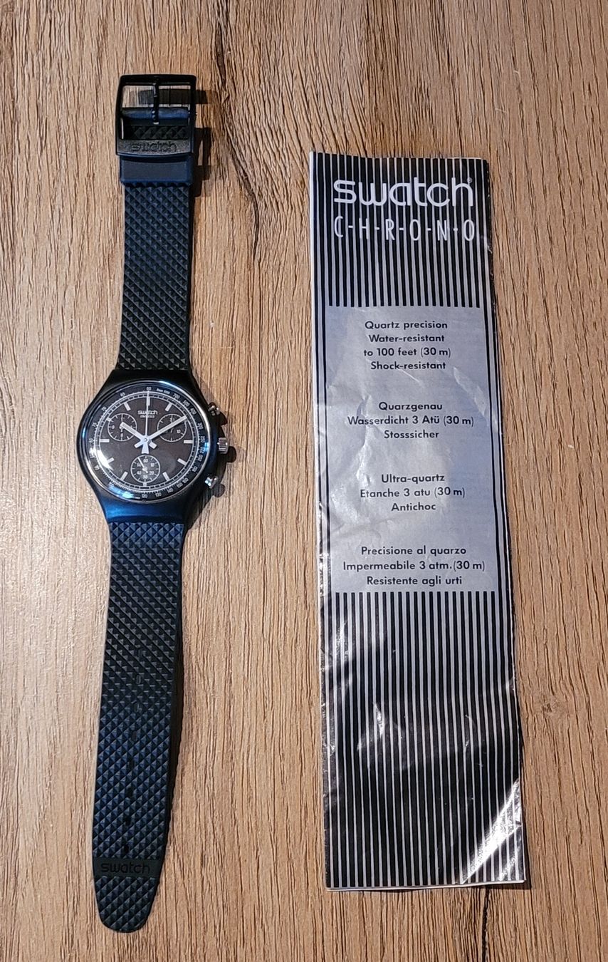 Swatch Orologi: Swatch Chrono "Black Friday" SCB 100, 1991 – Nuovo (secondo la descrizione) da Villmergen venduto da homa76
