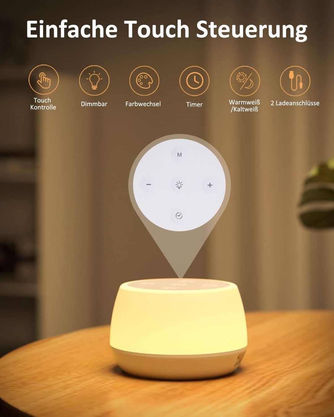 Lampade: Nachttischlampe mit Ladefunktion USB C 20W – Nuovo e nell'imballaggio originale da Nuglar venduto da SaleRitter 4