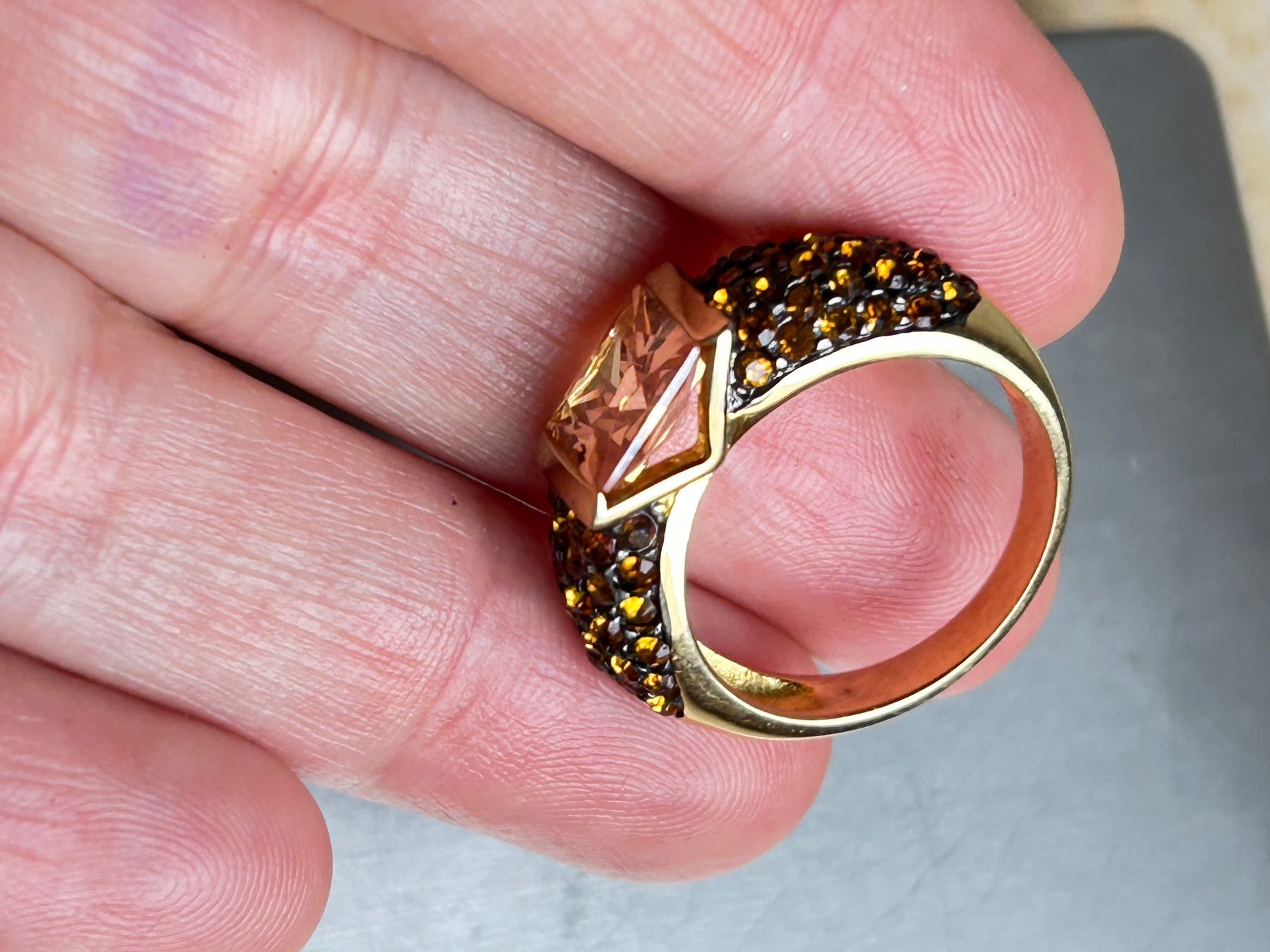 Anelli: Silberring ORANGE golden light (58) – Usato da Laufen venduto da belleskulptur 8