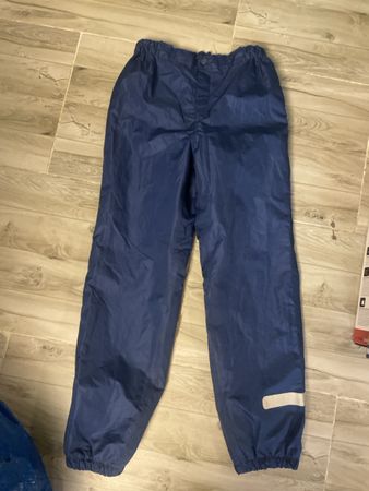Regenhose Kinder dunkelblau mit Reflexstreifen Gr. 152