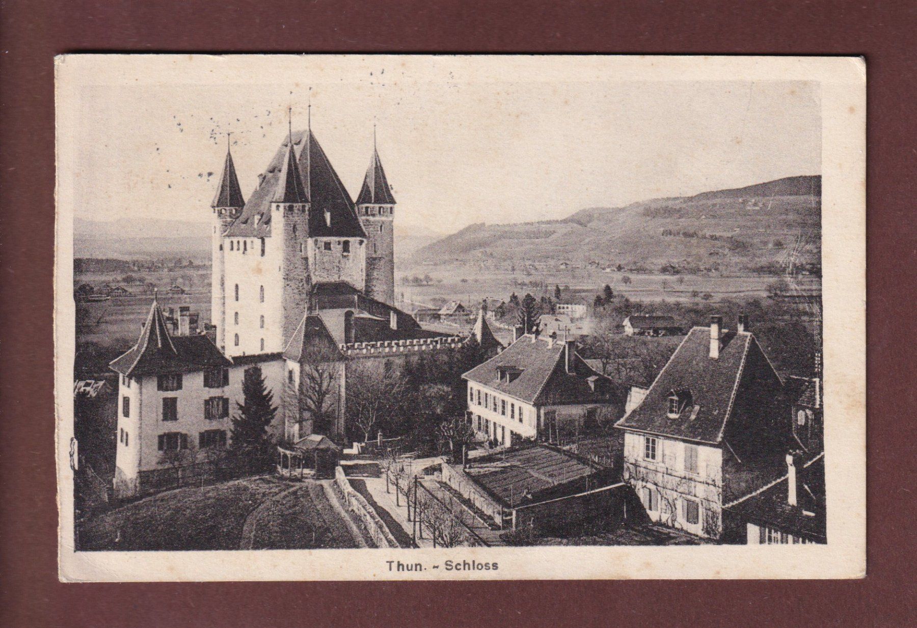 Ansichtskarten: THUN - Teil mit Schloss - 1933 – Gebraucht aus Pully von nicecards-shop
