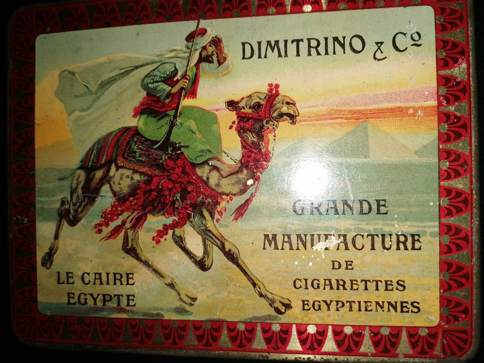 Tabak: Antike Blechdose Dimitrino 100 Zig. Consul. Ca. 1910 – Gebraucht aus Zürich von Tin4Life