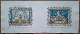 Walter Wegmüller Lithographie "Tag - Nacht" signiert 1977