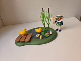 Playmobil set 3115 stagno con anatre e bambina