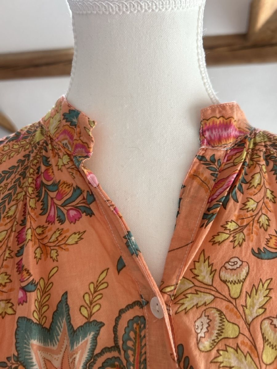 Robes: Maxikleid, Grösse L/40, Orange mit Muster! – D'occasion à Kirchdorf BE par Stella130 2