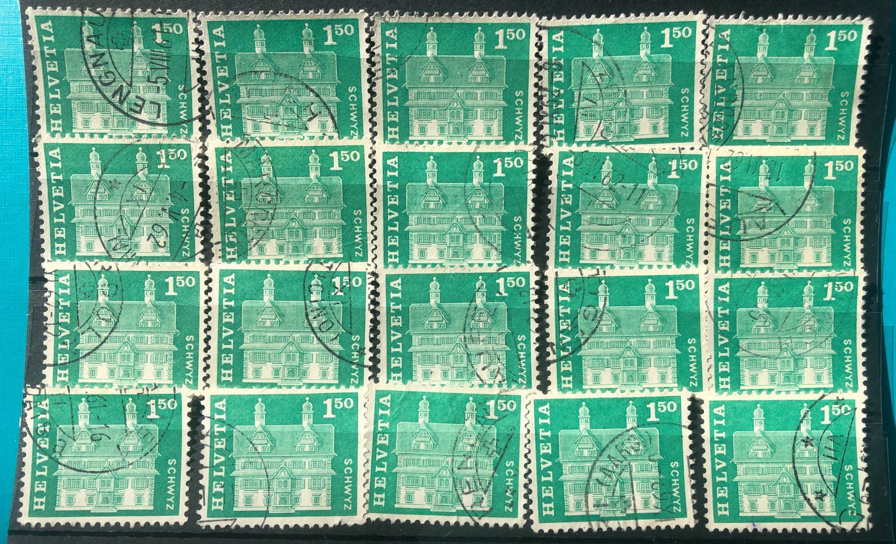 Tutti i francobolli: Nr.371 Steckkarte mit Stempel – Usato da Aarau venduto da Billa007