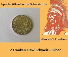 2 Franken 1967 -  Silber - Schweiz