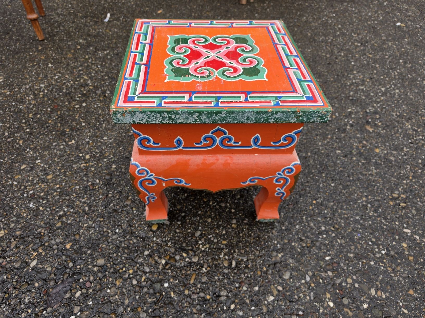 Tavoli: Handbemalter Mini-Tisch / Hocker - Vintage Dekorativ. – Usato da Mettlen venduto da elios0888 2