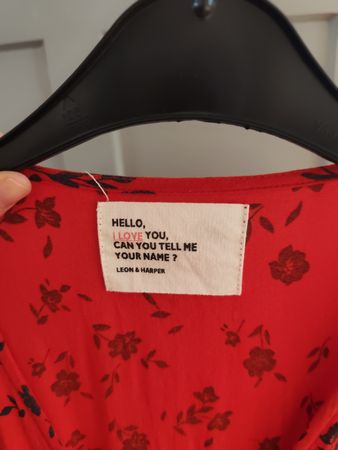 Leon&Harper Kleid, Rot, Blumenmuster, Gr. S, Meega Farbe.