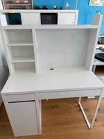 Schreibtisch mit Regal weiss gebrauchter Zustand