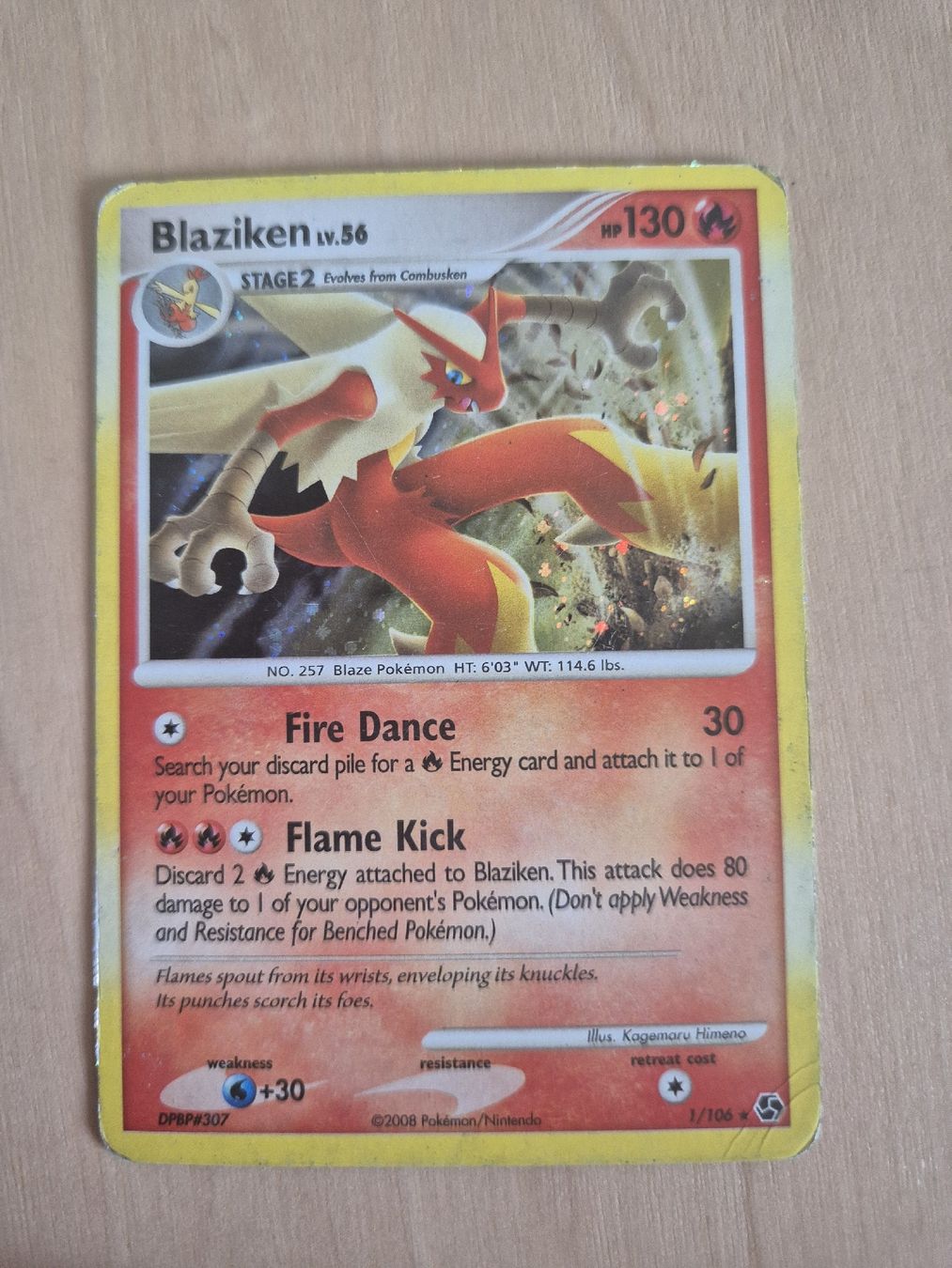 Pokémon Sammelbilder & Trading cards: Blaziken LV.56 holo - 2008 – Gebraucht aus Oron-la-Ville von n_a_t_e_a_g