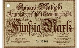 Geislingen 50 Mark 11.1918 VZ+-VZ++