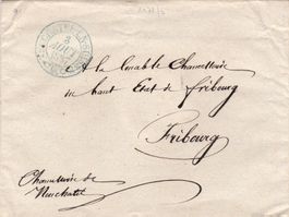 1837, "Neuchâtel-en-Suisse 3 Aout 1837", gr. Zierstempel in 