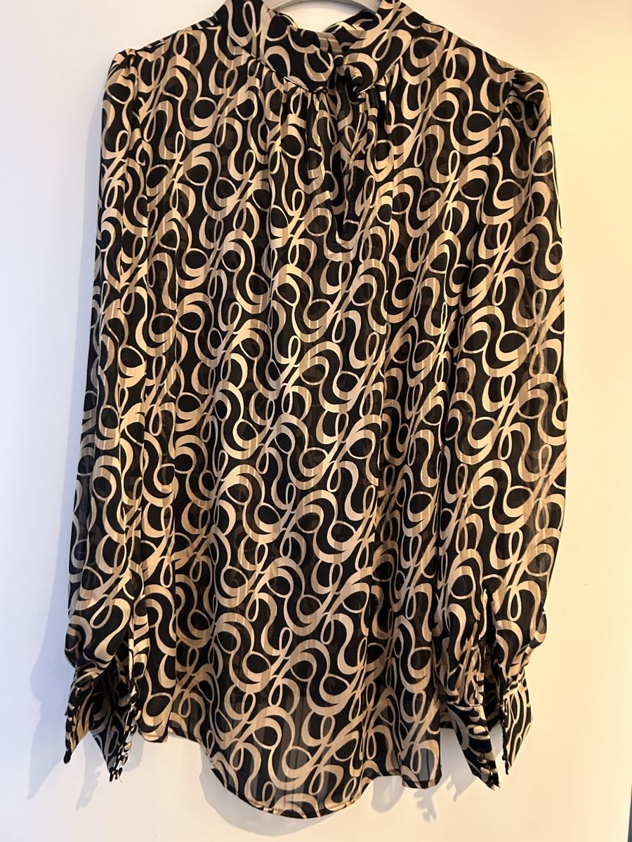 H&M Camicette: Bluse von H&M, Grösse M, beige-schwarz – Nuovo (secondo la descrizione) da Erlinsbach SO venduto da hallon480 1