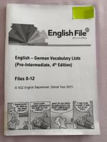 English-German Vocabulary Lists Pre-Intermediate 4th Edition