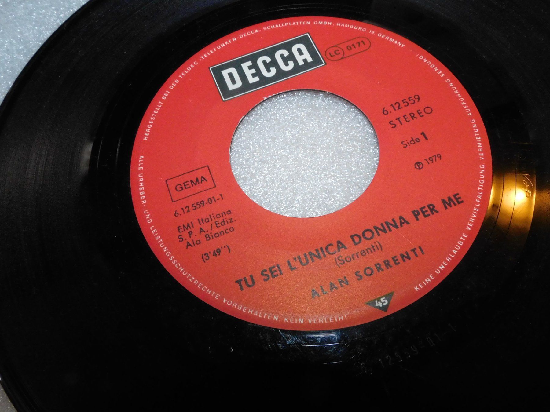 Schallplatten: Single 1985 Ricchi e Poveri Single  Single 1979 Alan Sorrent – Gebraucht aus Sursee von 76 1