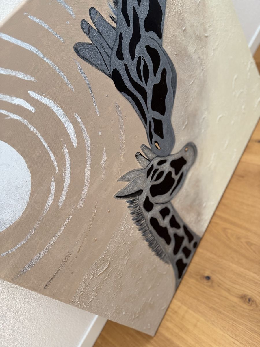 Dipinti: Giraffen Gemälde, Handgemaltes Bild, Acrylbild – Nuovo e nell'imballaggio originale da Ottikon venduto da MaMarinaNaNathalie 3