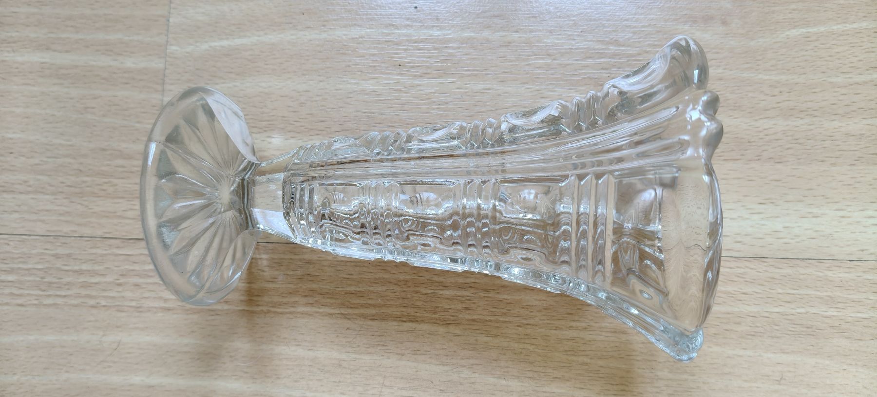 Vasi & Recipienti: Glasvase floral gemustert Vintage gebraucht – Usato da chur venduto da monita07 1